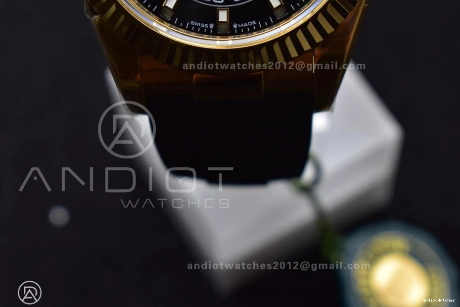 Edition Strap Black Durable 1098 (Gain Weight) YG Oysterflex Sky-Dweller Best 336238 on A23J ZF 1:1 Dial 0101